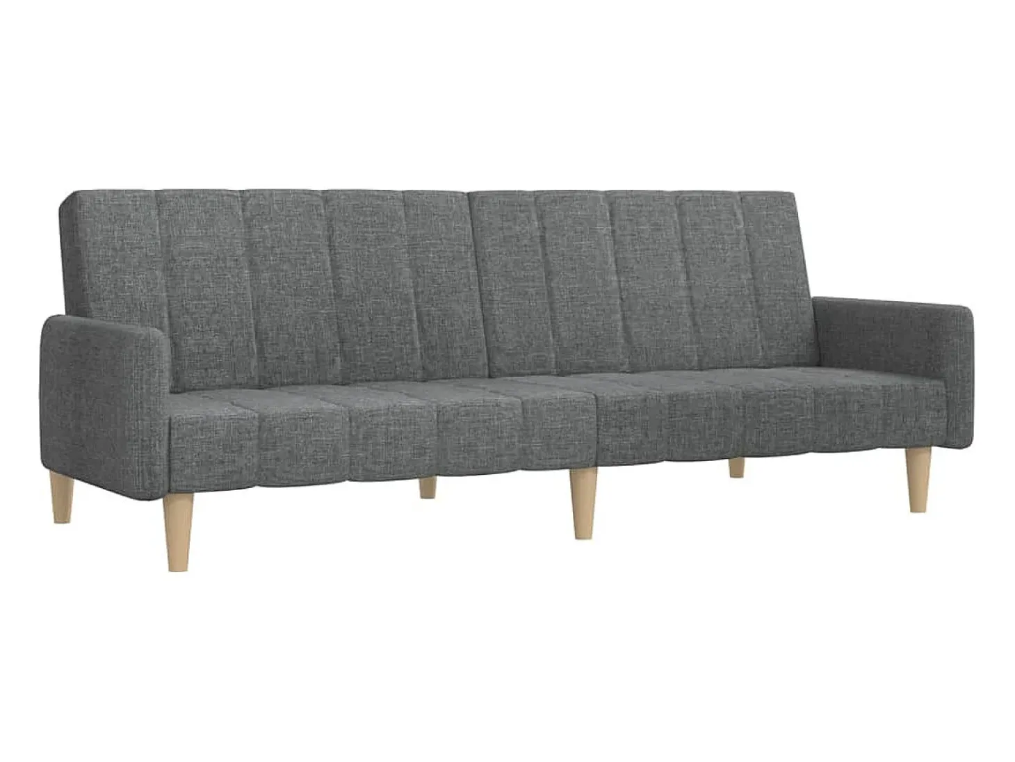 Sofá-cama de 2 lugares tecido cinzento-claro PT939767