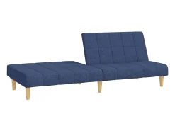 Sofá-cama de 2 lugares tecido azul PT515298