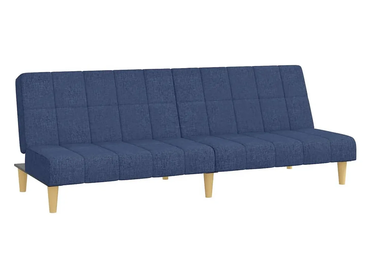 Sofá-cama de 2 lugares tecido azul PT515298