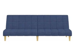 Sofá-cama de 2 lugares tecido azul PT515298