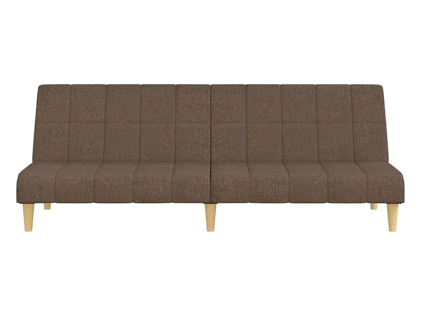 Sofá-cama de 2 lugares tecido cinzento-acastanhado PT589937