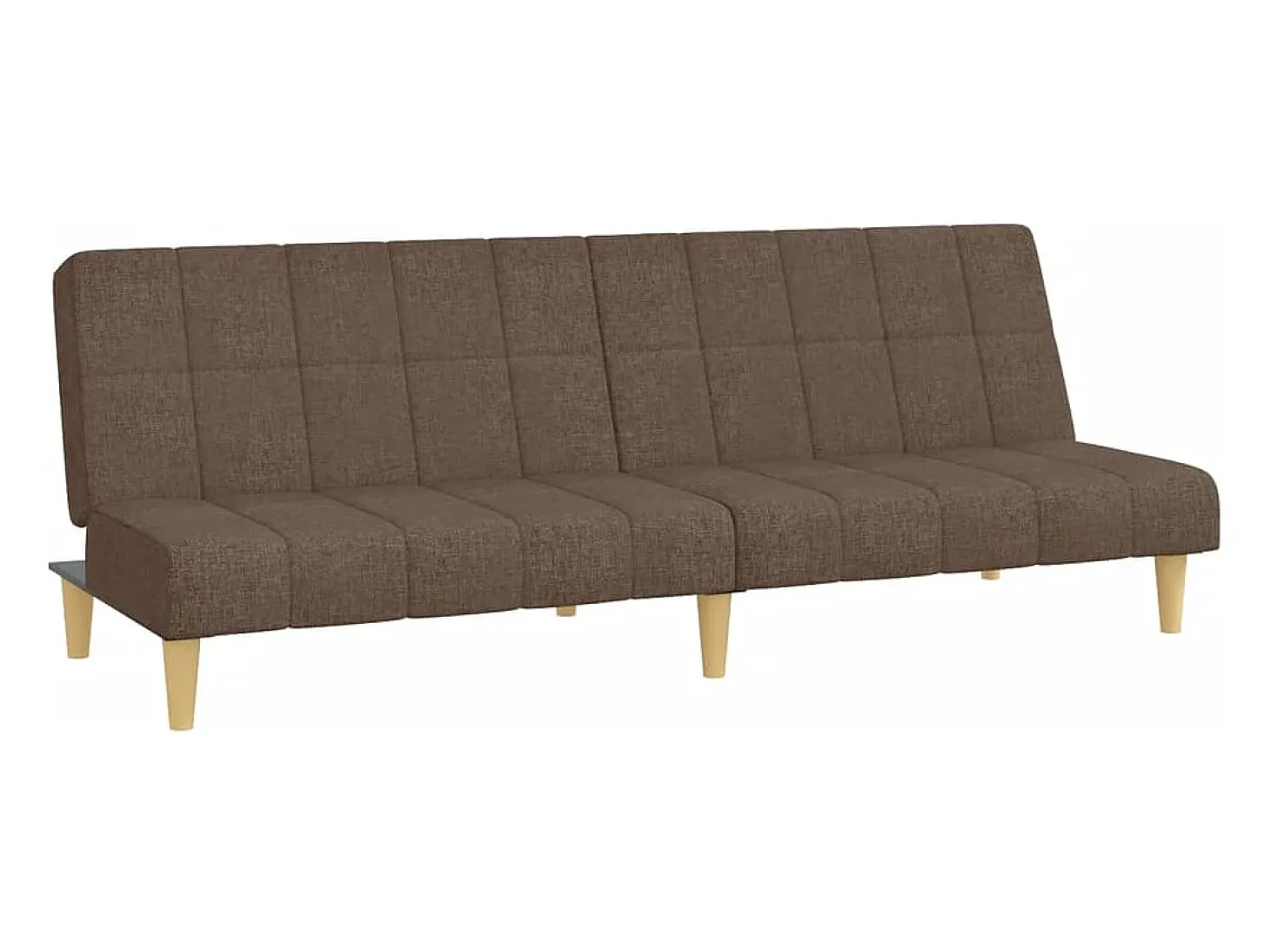 Sofá-cama de 2 lugares tecido cinzento-acastanhado PT589937
