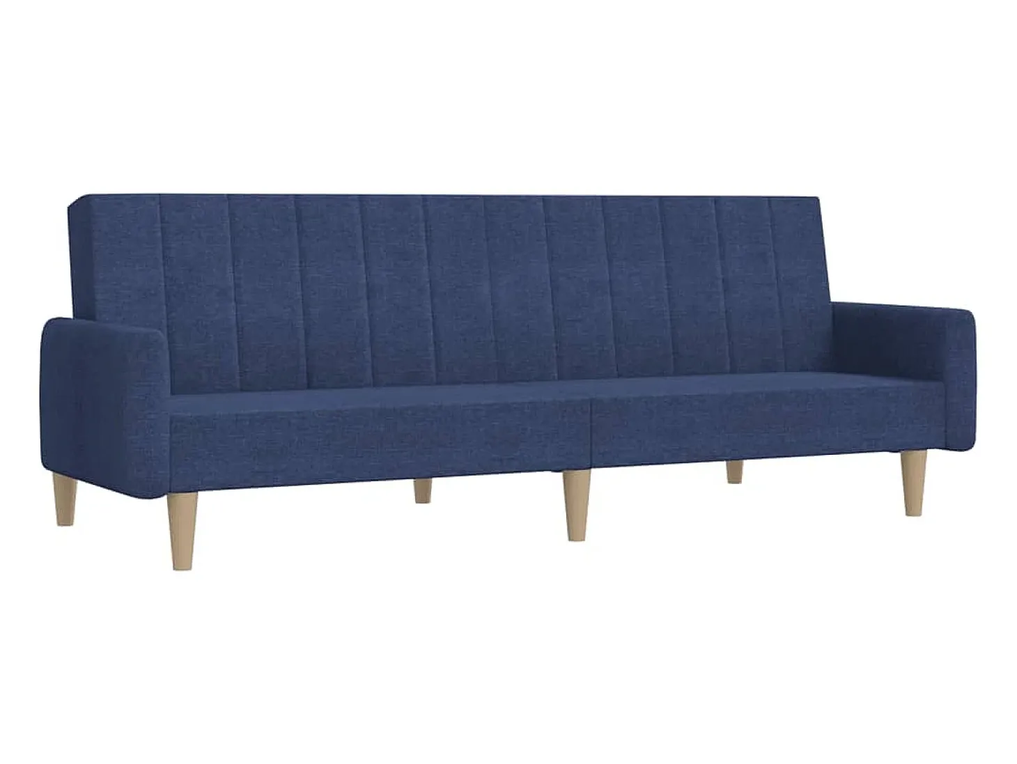 Sofá-cama de 2 lugares tecido azul PT211046