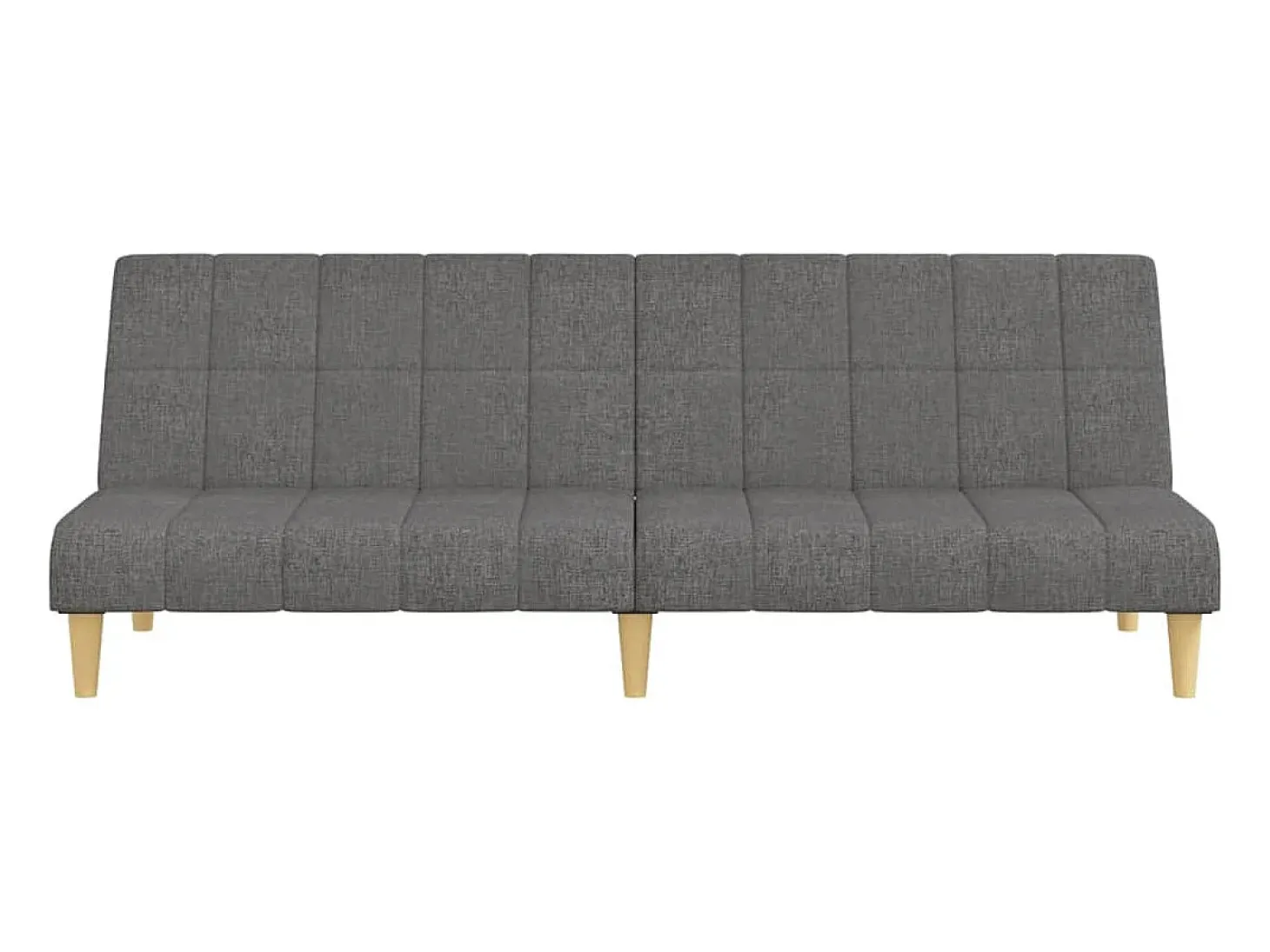 Sofá-cama de 2 lugares tecido cinzento-claro PT627247