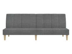 Sofá-cama de 2 lugares tecido cinzento-claro PT294565
