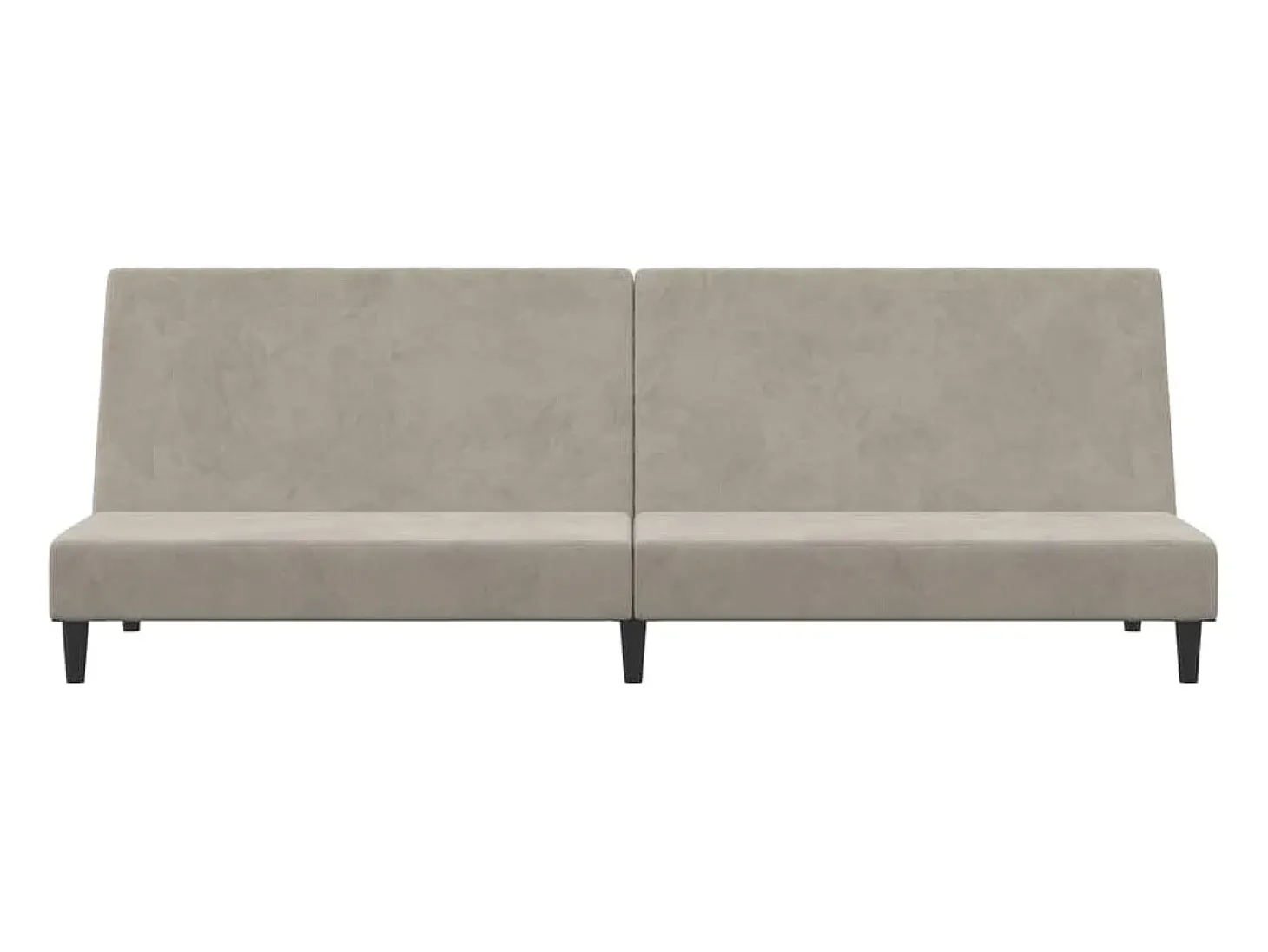 Sofá-cama de 2 lugares veludo cinzento-claro PT857627