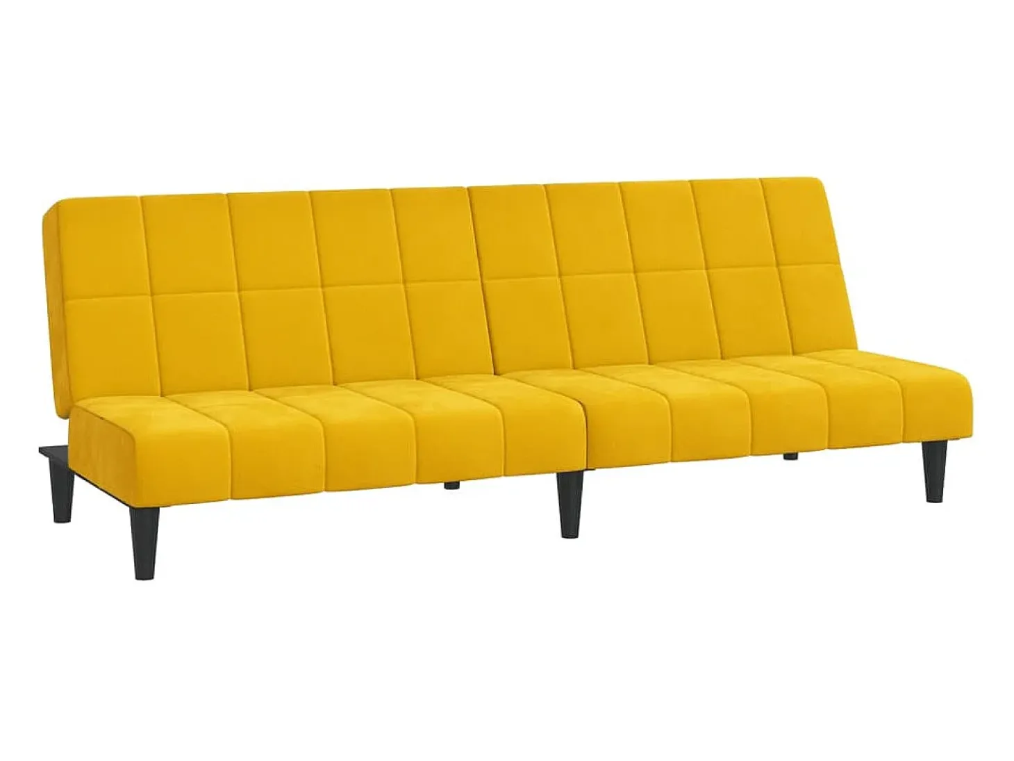 Sofá-cama de 2 lugares veludo amarelo PT269392