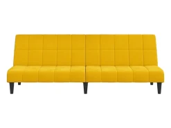 Sofá-cama de 2 lugares veludo amarelo PT269392