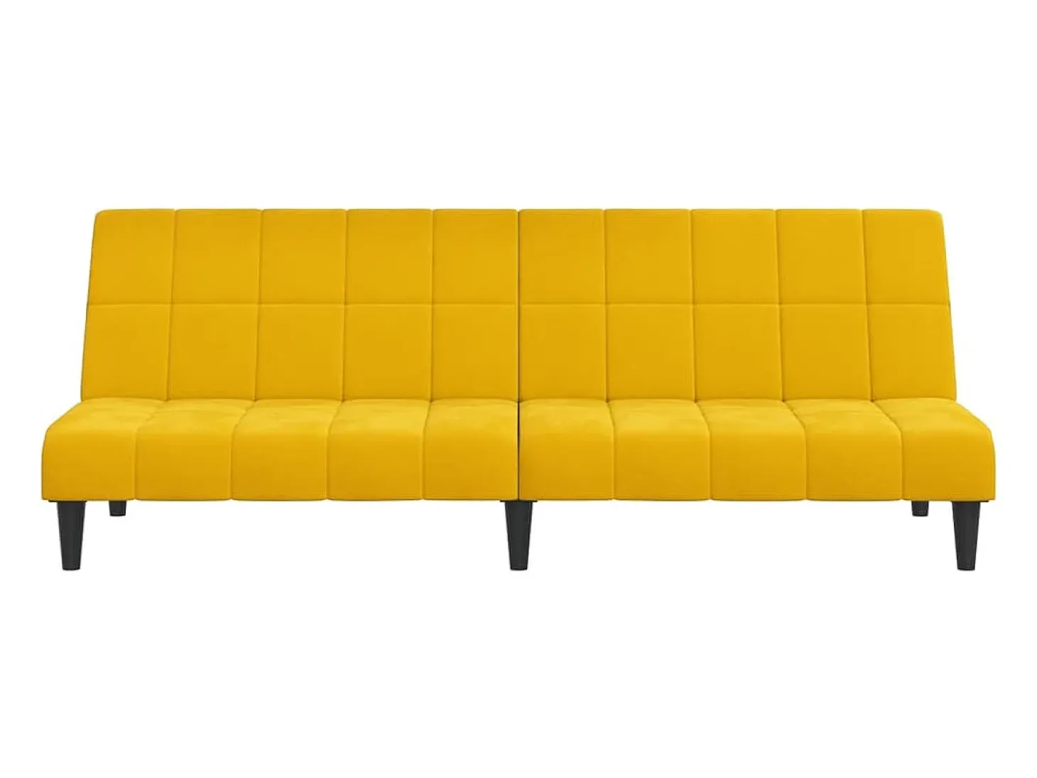 Sofá-cama de 2 lugares veludo amarelo PT269392