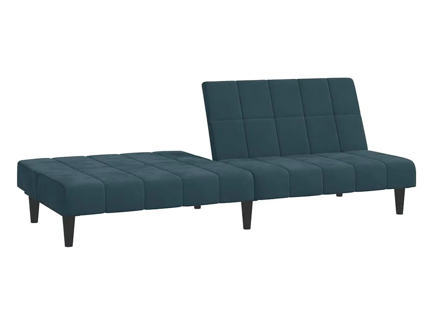 Sofá-cama de 2 lugares veludo azul PT398379