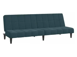 Sofá-cama de 2 lugares veludo azul PT398379