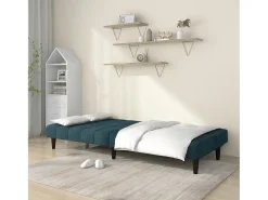 Sofá-cama de 2 lugares veludo azul PT398379