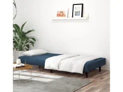 Sofá-cama de 2 lugares veludo azul PT855479