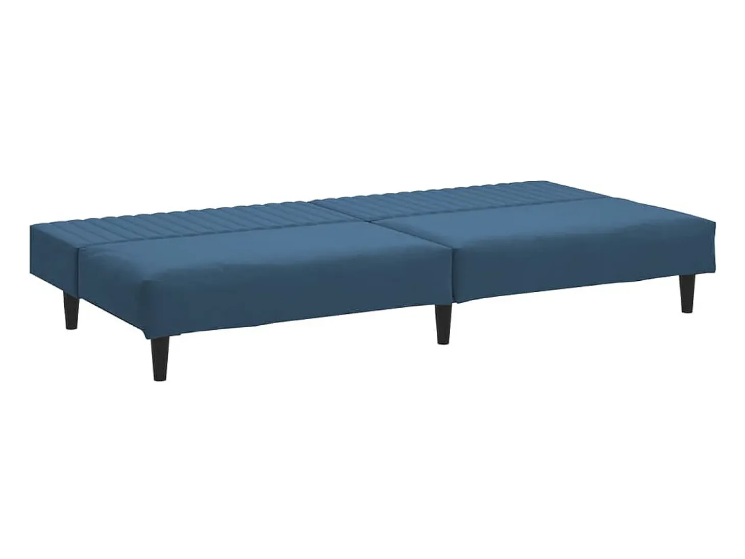 Sofá-cama de 2 lugares veludo azul PT855479