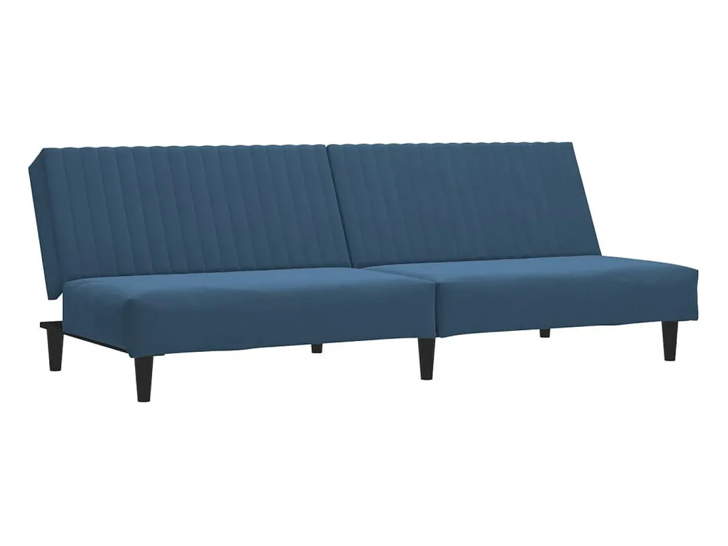 Sofá-cama de 2 lugares veludo azul PT855479