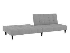 Sofá-cama de 2 lugares veludo cinzento-claro PT167947