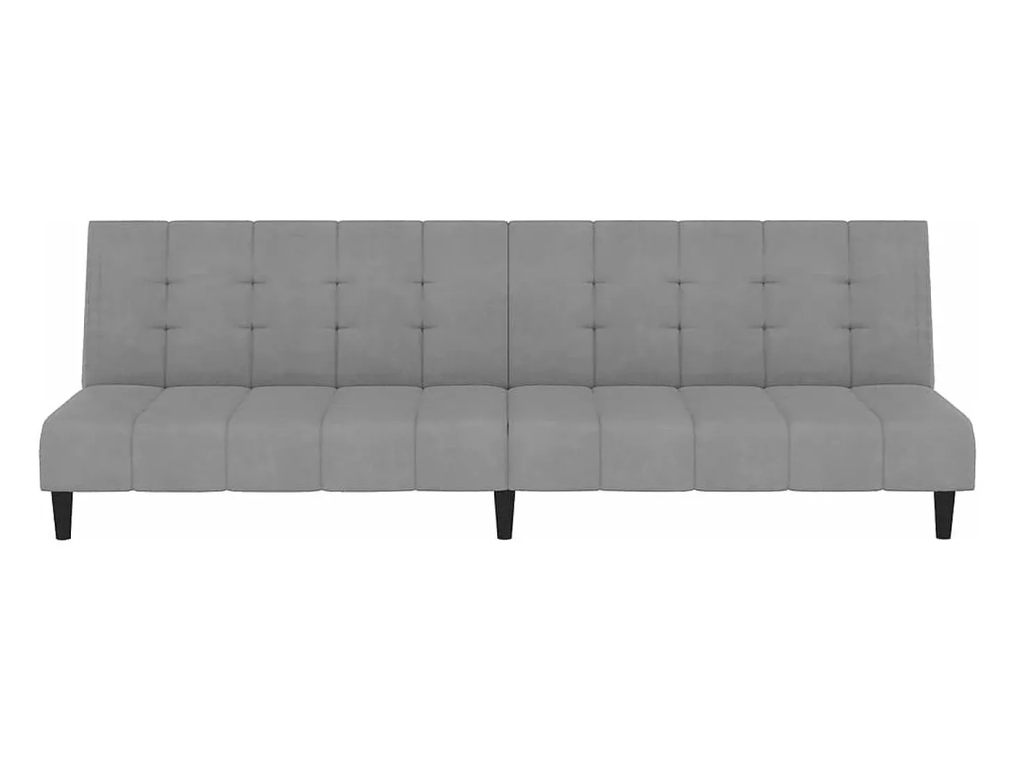 Sofá-cama de 2 lugares veludo cinzento-claro PT167947