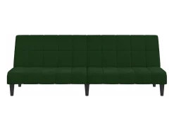 Sofá-cama de 2 lugares veludo verde-escuro PT169287