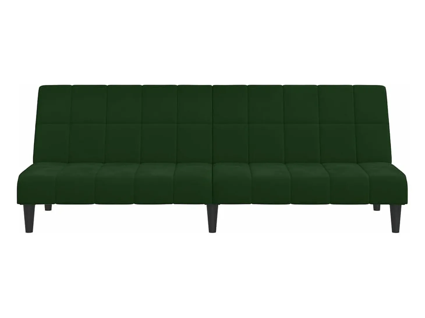 Sofá-cama de 2 lugares veludo verde-escuro PT169287