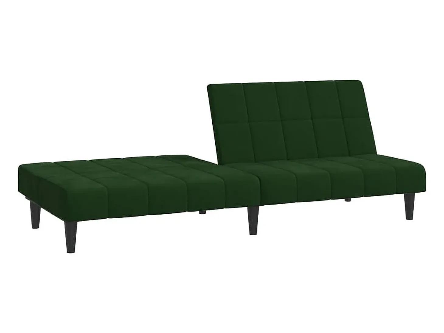 Sofá-cama de 2 lugares veludo verde-escuro PT169287