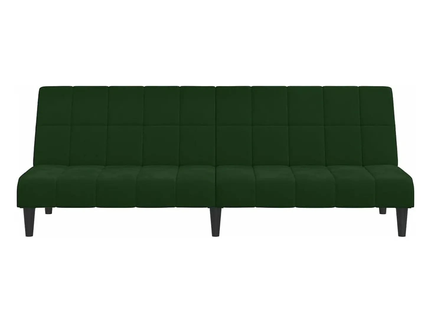 Sofá-cama de 2 lugares veludo verde-escuro PT169287