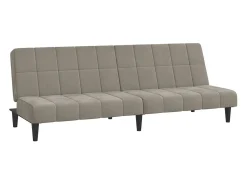 Sofá-cama de 2 lugares veludo cinzento-claro PT547154