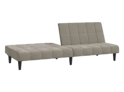 Sofá-cama de 2 lugares veludo cinzento-claro PT547154