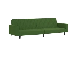 Sofá-cama de 2 lugares veludo verde-escuro PT641768