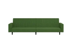 Sofá-cama de 2 lugares veludo verde-escuro PT641768