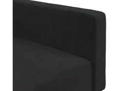 Sofá-cama de 2 lugares veludo preto