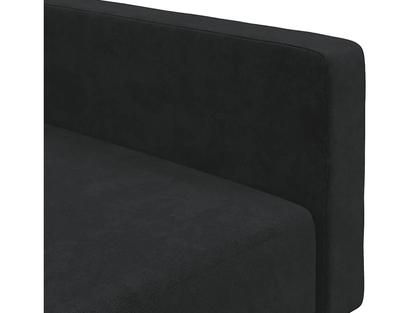 Sofá-cama de 2 lugares veludo preto