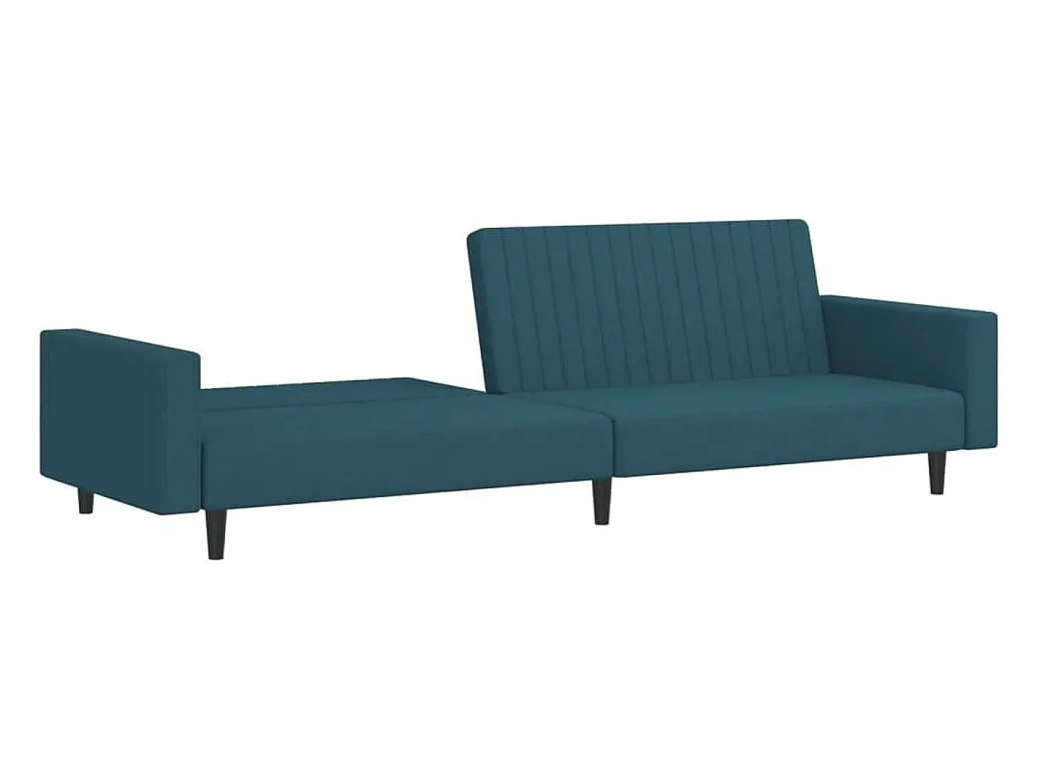 Sofá-cama de 2 lugares veludo azul PT869917