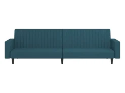 Sofá-cama de 2 lugares veludo azul PT869917