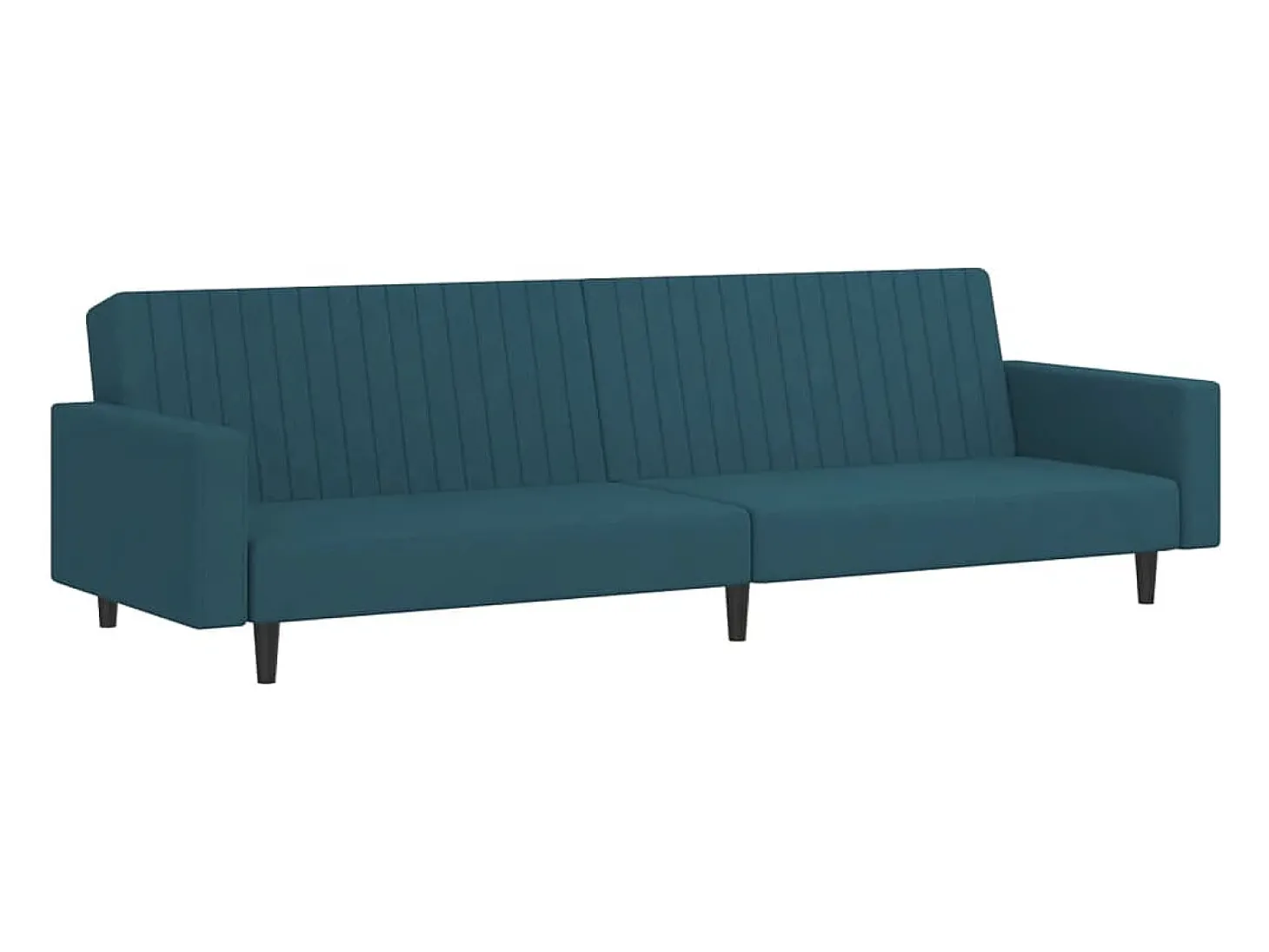 Sofá-cama de 2 lugares veludo azul PT869917