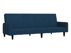 Sofá-cama de 2 lugares veludo azul PT607373