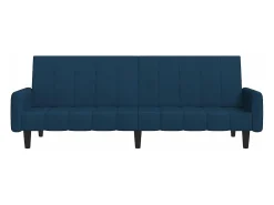 Sofá-cama de 2 lugares veludo azul PT607373