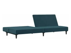 Sofá-cama de 2 lugares veludo azul PT339160