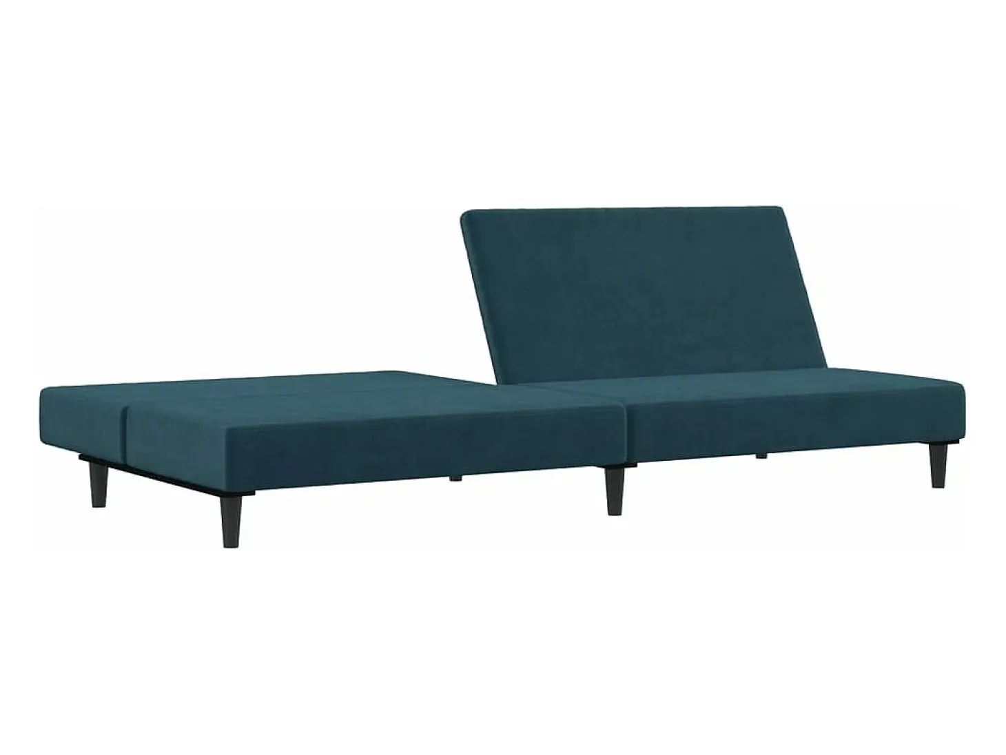 Sofá-cama de 2 lugares veludo azul PT339160