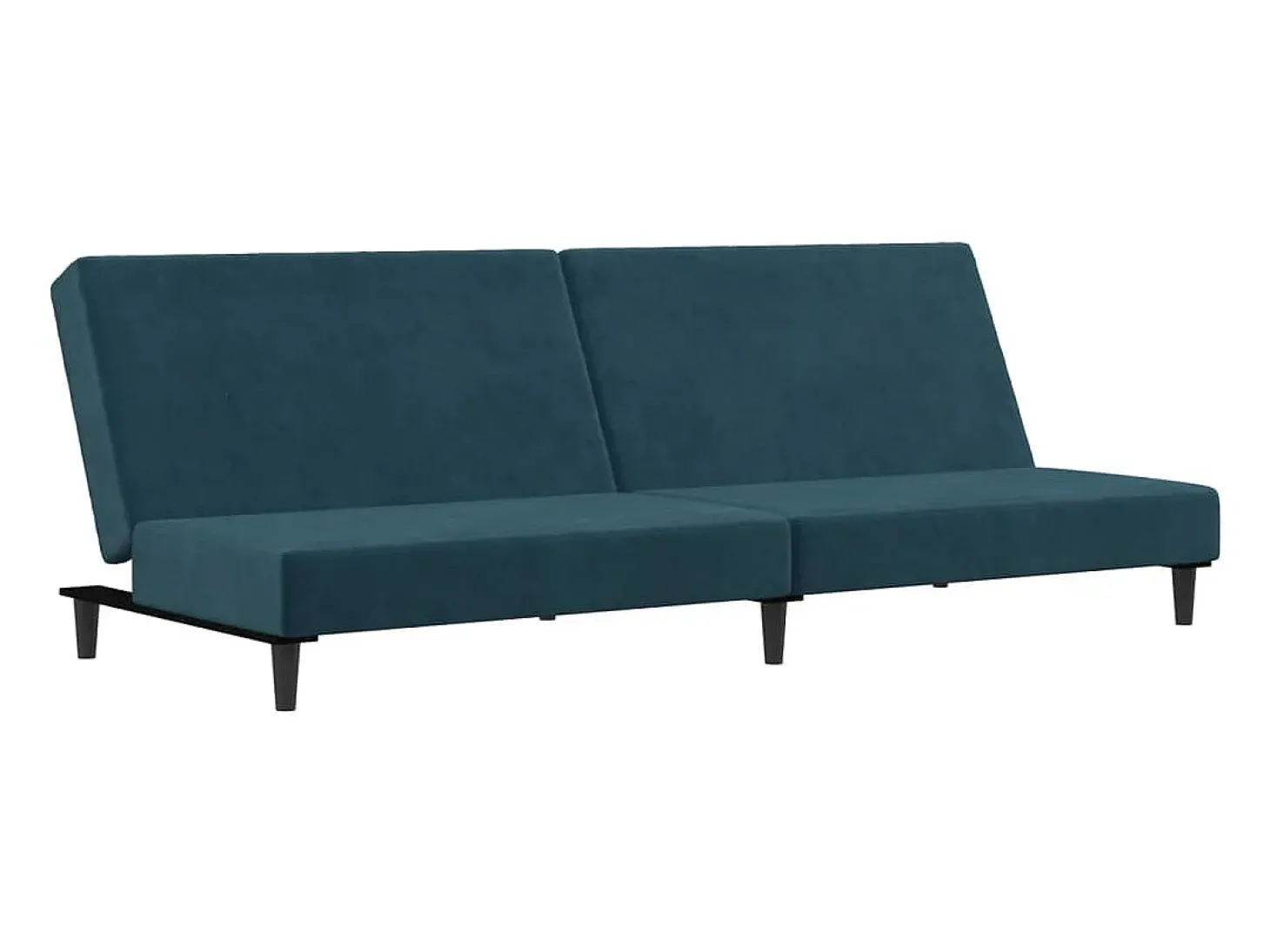 Sofá-cama de 2 lugares veludo azul PT339160