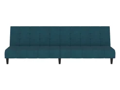 Sofá-cama de 2 lugares veludo azul PT902415