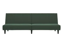 Sofá-cama de 2 lugares veludo verde-escuro PT605605