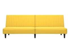 Sofá-cama de 2 lugares veludo amarelo PT267903