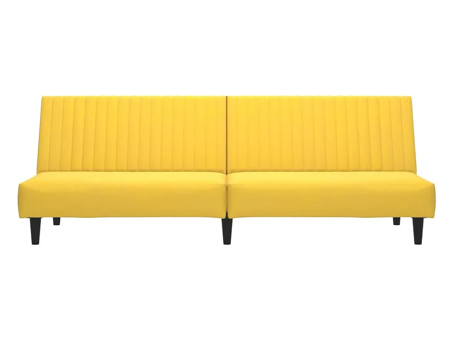 Sofá-cama de 2 lugares veludo amarelo PT267903