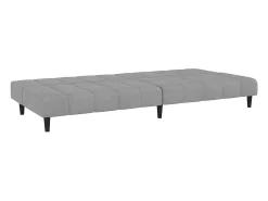 Sofá-cama de 2 lugares veludo cinzento-claro