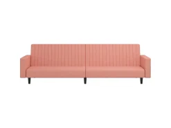 Sofá-cama de 2 lugares veludo rosa PT989431