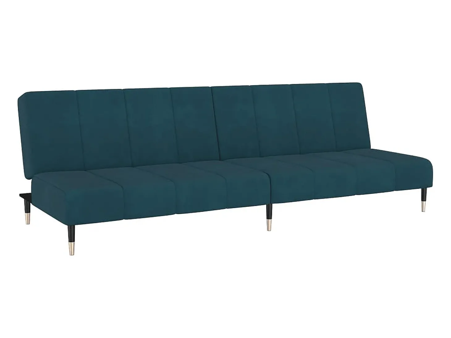 Sofá-cama de 2 lugares veludo azul PT506463