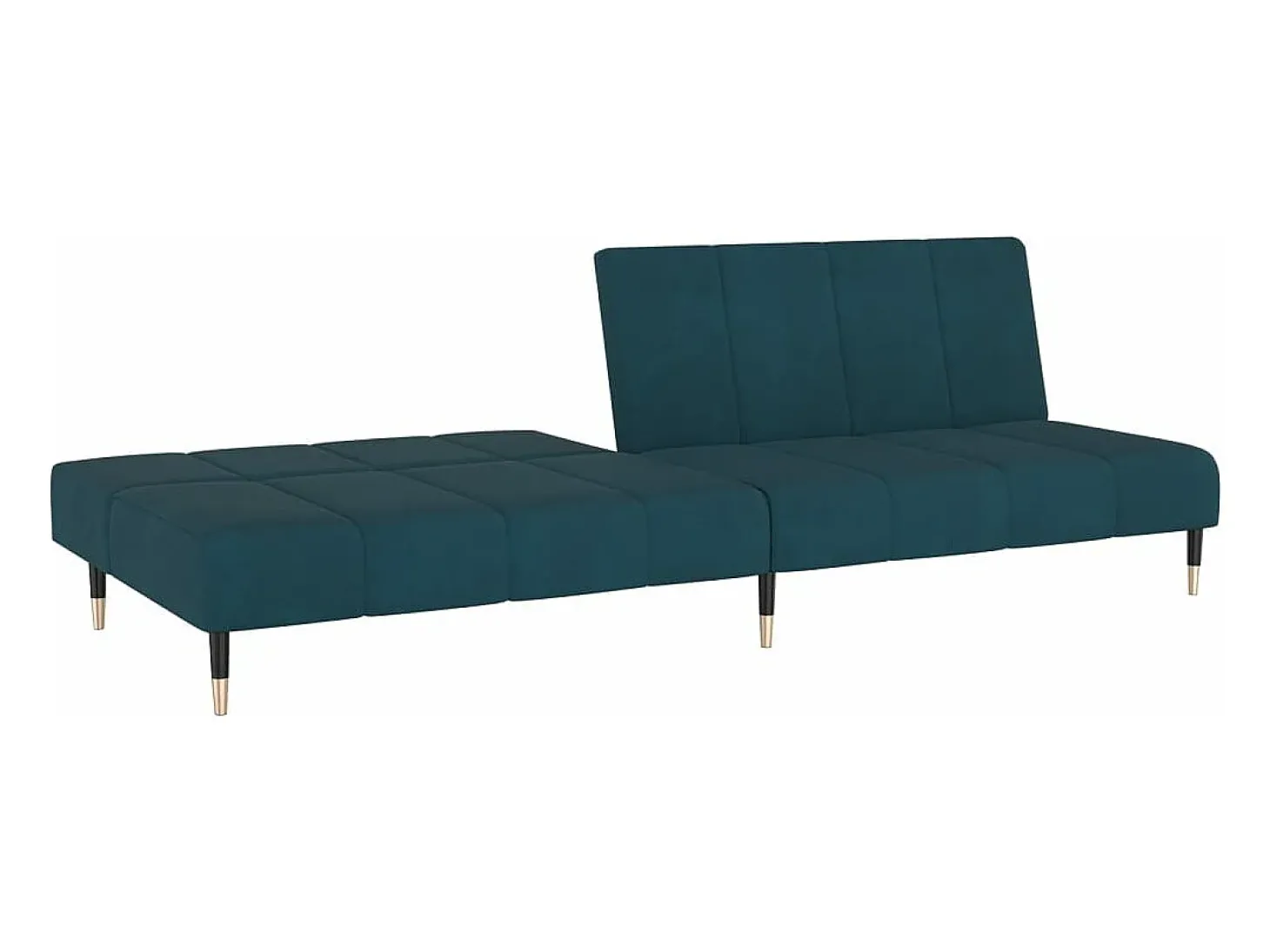 Sofá-cama de 2 lugares veludo azul PT506463