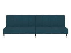Sofá-cama de 2 lugares veludo azul PT506463