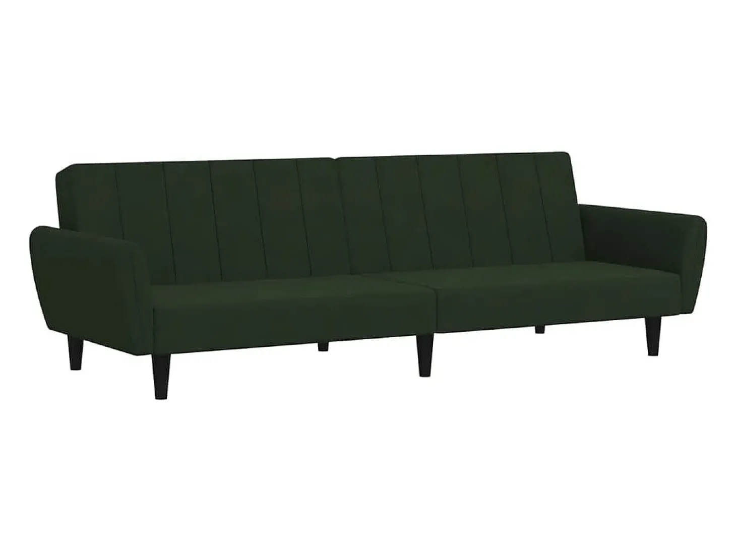 Sofá-cama de 2 lugares veludo verde-escuro PT723412