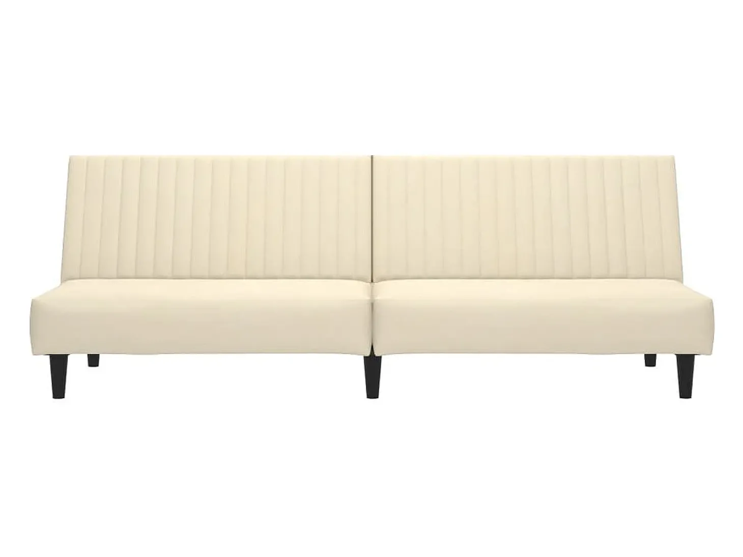 Sofá-cama de 2 lugares veludo cor creme